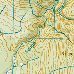 Ranger Stream, Canterbury - NZ Topo Map